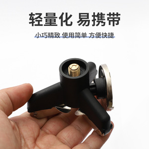 Soporte adaptador para estufa de Camping portátil, núcleo de cobre, negro, 12,5x8cm, convertidor manual para cabezal de quemador, para uso en exteriores - Product Image 1