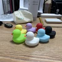 Canards en vinyle d'été personnalisables avec logo, jouets de bain amusants qui font des sons, pour fêtes d'anniversaire sur le thème de la plage
