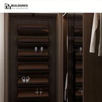 Garde-robe de luxe Buildgres avec intérieur en velours, design moderne pour chambre à coucher, armoire de rangement haut de gamme