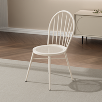 Chaise en fer de style américain pour jardin, café extérieur, salon de thé, style décontracté, chaise à dossier en métal
