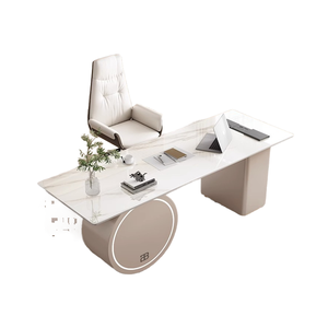 Escritorio de Computadora de Lujo Ligero y Combinación de Silla de Madera, Mesa de Estudio Duradera para Oficina y Hogar - Product Image 6