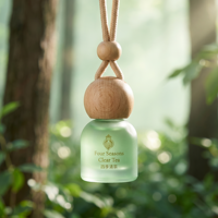 Diffuseur de parfum pour voiture, flacon en bois de hêtre, rechargeable, longue durée, désodorisant 8ml, à suspendre au rétroviseur