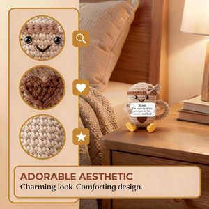 SHARABAKI Linda Taza de Té de Ganchillo Hecha <span class=keywords><strong>a</strong></span> Mano, Decoración para Escritorio y Cocina, Tarjeta Inspiradora |   Hilo de Algodón Suave, Regalo para el Dí<span class=keywords><strong>a</strong></span> de la Madre - Product Image 3