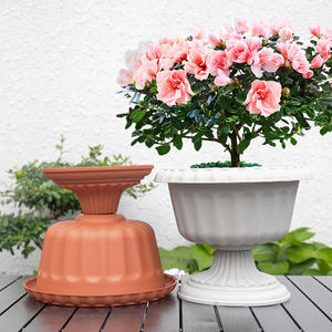 Bol de fleurs en plastique de style rétro, coupe à vin ronde, tour de fleurs hydroponique, <span class=keywords><strong>bassin</strong></span> de <span class=keywords><strong>lotus</strong></span>, noir, style européen - Product Image 5