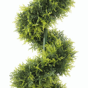 Arbre artificiel en spirale de haute qualité résistant aux UV, en <span class=keywords><strong>buis</strong></span>, avec tronc en bois véritable, pour <span class=keywords><strong>la</strong></span> décoration extérieure du jardin - Product Image 4