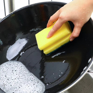 Haute densité 'I' forme éponge <span class=keywords><strong>cuisine</strong></span> nettoyage tampon à récurer 3 pièces boîte en papier emballage en vrac anti-rayures lavage <span class=keywords><strong>de</strong></span> la vaisselle - Product Image 5
