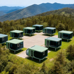 Diseño de Unidad Modular Prefabricada de Hotel Cápsula Minimalista sobre Ruedas, Apartamento Cápsula Compacto, Estudio Prefabricado Todo en Uno - Product Image 1