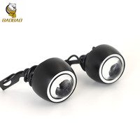 12-85V Moto Projecteur Lampe Double Halo Ange Devil Eye Moto Phare Salut/lo Faisceau Led Brouillard Spot Light Pour Moteur Accessoires