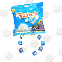 Wholesale Cream Milk Cube Shape Tablet Hard Candy Halal Certified Individual Wrapped Fruity Flavor Sweet Press Candy Bag Pack