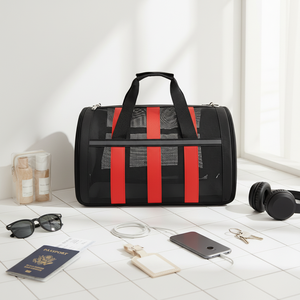 Sac de Transport pour Chien Chat 2025 Sac Voyage ÉTé Nylon Respirant Portable Pliant Bandes Réfléchissantes Extérieur - Product Image 2