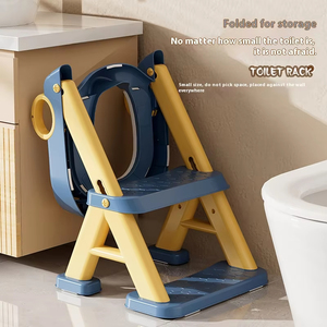 Custom Adjustable Foldable Kids Child <strong>Toilet</strong> Training <strong>Seat</strong> Baby Potty Training <strong>Seat</strong> with <strong>Step</strong> Stool Ladder - Product Image 5