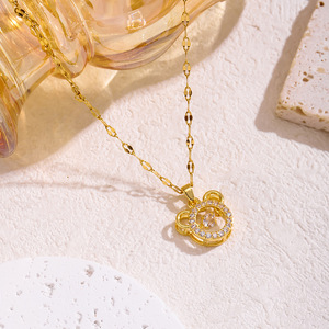 Lindo Collar de Acero Inoxidable Chapado en Oro con Colgante de <span class=keywords><strong>Mickey</strong></span> Mouse de Dibujos Animados para Mujer - Product Image 5