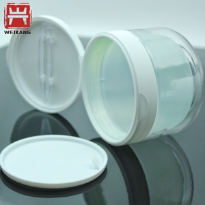 Pot en plastique de 200 ml et 250 ml avec couvercle à clapet pour tampons de coton, masques faciaux, lingettes humides et emballages cosmétiques pour soins de la peau - Product Image 2