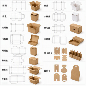 Customizable Square Airplane <b>Box</b> 360x300x60mm Three Layer 250gsm <b>Kraft</b> Paper Express Packaging <b>Box</b> - Product Image 3