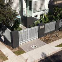Vente chaude Clôtures en aluminium noir de conception moderne Panneaux de clôture en métal pour l'intimité extérieure pour jardin Treillis et portails pour villa