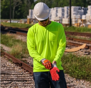 Ansi Clase 3 camisa de seguridad Ropa DE TRABAJO Fluorescente Amarillo Ingeniero de construcción Seguridad Manga larga Hi Vis <span class=keywords><strong>camisetas</strong></span> - Product Image 3