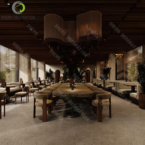 Diseño interior de restaurante premium, muebles de comedor de lujo personalizados, mesas y sillas fáciles de limpiar para decoración de restaurantes - Product Image 4