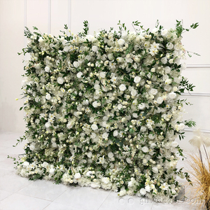 Mur de fleurs GNW, décoration de mariage, toile de fond, arrangement de fleurs artificielles, chemin de fleurs, guirlande, arche, décoration de scène - Product Image 1
