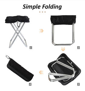 Tabouret de camping pliant ultraléger compact en aluminium, mini, portable, pour la pêche en extérieur, vente en gros d'usine, pas cher - Product Image 3
