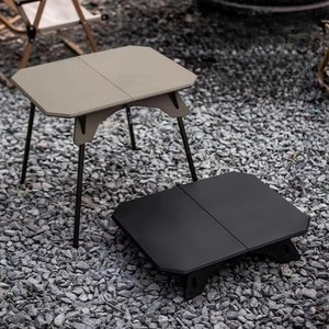 Table de camping pliante légère d'extérieur avec plateau en ABS, hauteur réglable, portable pour la randonnée, les voyages en moto, les pique-niques en plein air - Product Image 5
