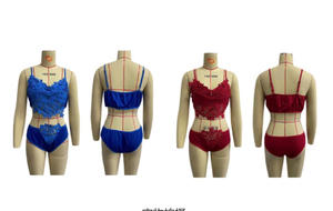 YCH pakaian dalam renda seksi Eropa dan Amerika Serikat dua potong baju Dalaman kamisol plus celana dalam setelan Erotis - Product Image 5