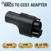 Nouvel adaptateur de charge EV 500A NACS CCS1, convertisseur rapide DC 1000V, étanche IP66, broches argentées pour Rivian et Hyundai EV