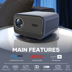 Aplicación global Wupro/OEM K2 Home <span class=keywords><strong>Cinema</strong></span> 4K compatible con proyector inteligente altavoz integrado 1000 lúmenes ANSI enfoque automático proyector LCD para juegos - Product Image 5