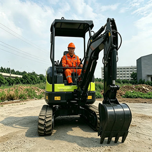 Nouveaux produits UE : Mini-excavatrice sur chenilles de 2,7 tonnes avec cabine fermée et moteur, idéale pour les travaux d'aménagement paysager, de creusement de fossés et de démolition - Product Image 2