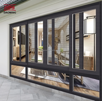 Ventana Corredera de Aluminio Aislada e Impermeable con Certificación NFRC y Energy Star, Sistema de 3 Rieles, Doble Acristalamiento, para Exteriores de Hoteles