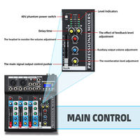 Console audio mini USB portable OEM HT4 Professional 4 canaux pour DJ et musique
