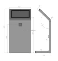 Kiosque tactile d'intérieur 27/32/43 pouces Windows/Android Lecteur de carte NFC Caméra HD Reconnaissance faciale SDK Publicité en libre-service