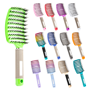 Brosse à cheveux démêlante antistatique grande taille en poils de sanglier ventilée et incurvée Wanmei pour cheveux secs ou mouillés - Product Image 3