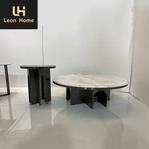 Luxury New Design Style Factory Custom Made Living Room Furniture Marble Top Center Coffee Table