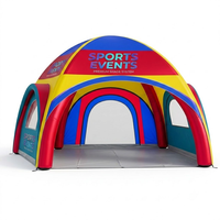 Tente de glamping gonflable sur mesure d'usine OEM, tente familiale de luxe imperméable pour l'extérieur avec pompe