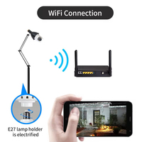 Caméra de sécurité domestique WiFi panoramique 360° mini caméra espion WiFi en forme d'ampoule, modèle 2025 populaire