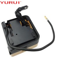Pompe à cylindre argentée de 28mm pour pneu de voiture mini compresseur d'air portable avec manomètre DC12v gonfler ou dégonfler le gonfleur de voiture