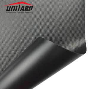 Lonas Recubiertas de PVC Negras de 610g, <span class=keywords><strong>Lona</strong></span> de PVC de 18oz, Tela Recubierta de Vinilo para Cubierta de Remolque de Camión - Product Image 3