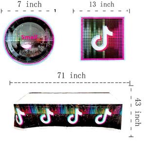 Directo de Yiwu <span class=keywords><strong>para</strong></span> <span class=keywords><strong>Amazon</strong></span>, suministros exclusivos <span class=keywords><strong>para</strong></span> fiesta de cumpleaños con tema TIK TOK, nuevas decoraciones de trémolo, materiales de papel <span class=keywords><strong>para</strong></span> fiesta - Product Image 4