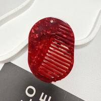 Peigne Miroir Imprimé Léopard Anti-Statique Multifonctionnel Fait Main Forme Géométrique Export