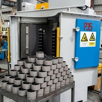 Machine de sablage rotative pour jantes en alliage, sablageur de type plateau tournant pour le finissage de surface des roues