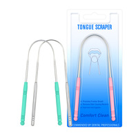 Grattoir à langue en U de qualité supérieure, professionnel, hygiénique, réutilisable, portable, de qualité chirurgicale, recommandé par les dentistes, vente en gros