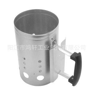 ถังถ่านสำหรับทำบาร์บีคิวกลางแจ้ง พร้อมหูหิ้ว ถาดรองขี้เถ้าโลหะ สำหรับทำอาหาร อบขนม ขนาด 27x17.5x30 ซม. ทนความร้อน ยี่ห้อ Yangjiang รุ่น HX A028 - Product Image 1