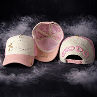 Casquettes Exodo 14 14 en gros, casquettes G5 personnalisées avec logo brodé 3D, casquettes de baseball en daim à 5 panneaux doublées satin avec strass
