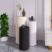 Support de présentation et support à fleurs circulaire moderne minimaliste en fer thermolaqué, style colonne romaine, pour salon et balcon