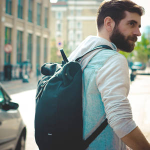 Mochilas de Senderismo para Hombre, Bolsa de Lona de Algodón para Portátil, Bolsa Impermeable, Mochila de Lona Encerada Vintage de Cuero - Product Image 6