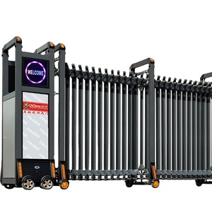 Qigong Manufacturer <strong>Automatic</strong> Retractable <strong>Gate</strong> Collapsible <strong>Gate</strong> Retractable <strong>Gate</strong> with Safety Sensor for Hotel School Factory Use