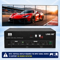 Contrôleur de mur vidéo 4K 1x5 HDMI DP, processeur mural TV vertical 5 canaux avec IR et RS232