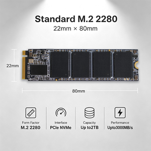 纤薄设计 M.<span class=keywords><strong>2</strong></span> 2280 NVMe SSD PCIe 3.0 内置固态硬盘 22 毫米宽，适用于超极本和迷你电脑 - Product Image 6