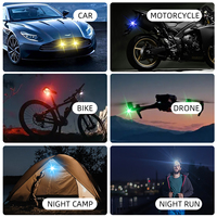 Lampe stroboscopique pour moto, recharge USB, 7 couleurs, lampe flash d'avertissement LED sans fil, lampe stroboscopique pour voiture, vélo, moteur