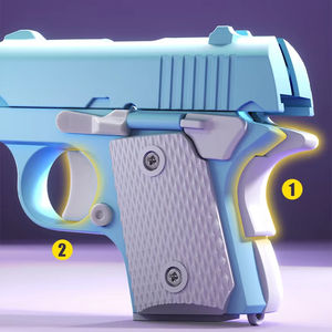 Cucciolo di gravità sensoriale M1911 pistola Backblowback Mini coltello di carota per bambini Mini modello di decompressione giocattolo - Product Image 1